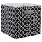Contemporary Home Living Black Cube Storage Bin with Lattice Design 13"